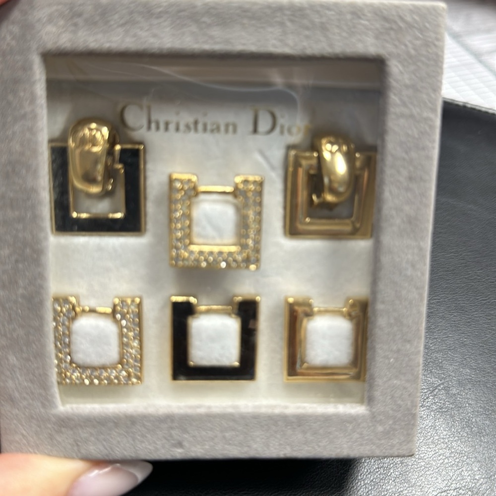 Christian Dior interchangeable earring set